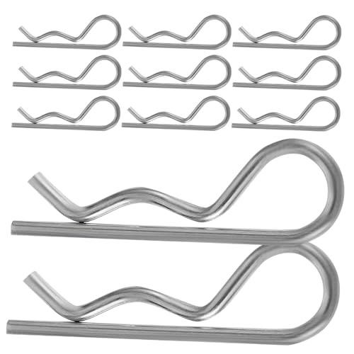 DECORNIJIA 20 Piezas Clips de Pasador Elástico Pasadores de Chaveta Pequeños de Acero Resistente Clips de Retención con Resorte para Dispositivos Mecánicos y Electrónicos