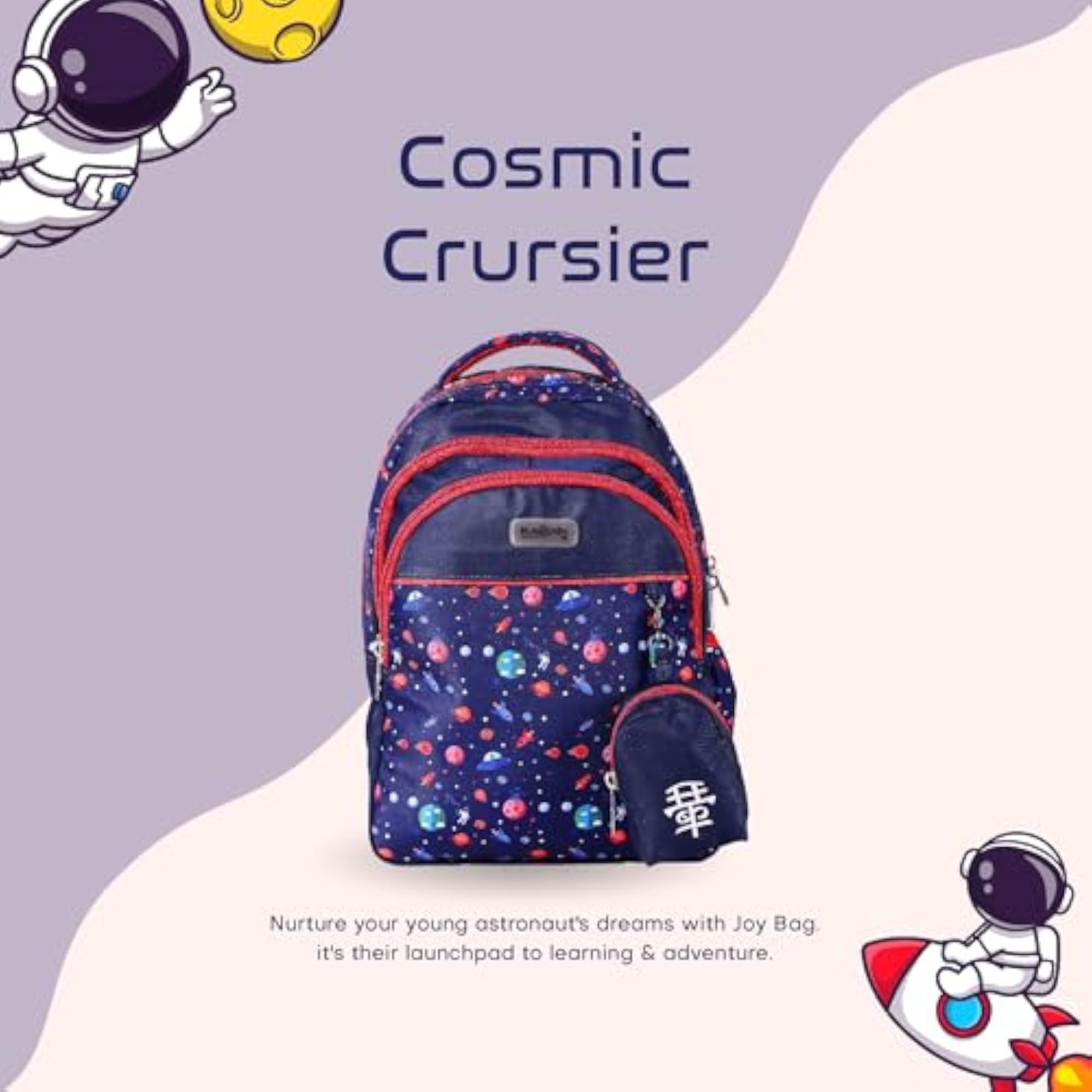 Unisex Kids Backpack with Bottle Holder