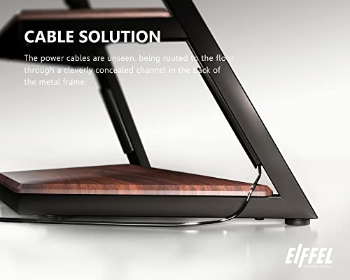 Fitueyes Design Corner Tv Stand For 32 37 43 55 65 Inch Tv, Tv Cart Floor Stand With Mount For Lcd/Led Flat Curved Screens, Modern Floor Tv Stand With Wooden Storage Shelves, Eiffel Series #TOP7