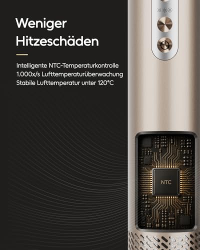 7MAGIC 6 in 1 Airstyler, Ionen Föhn,Auto-Wrap Lockenstab,Ohne Extreme Hitze – Ansicht 5