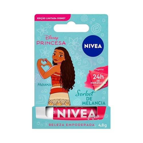 NIVEA Hidratante Labial Sorbet de Melancia Ed. Limitada Moana Disney® Princesa 4,8g, Hidra...