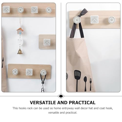 Perchero de pared de madera de diseño sofisticado y alta resistencia para sombreros 4