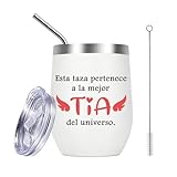 Aridantrp Regalos Tia, Dia de la Madre para Tia Regalo Original, Vaso Térmico de Acero Inoxidable para Tía, Regalo Cumpleaños Tía, Regalos Cumpleaños Navidad Día de la Madre para Tías