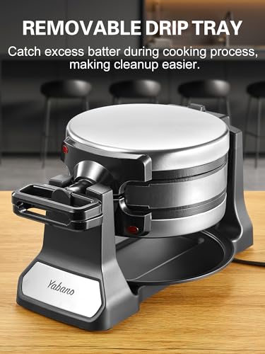 image for Belgian Waffle Maker, Classic Rotating Waffle Iron with Nonstick Plate
