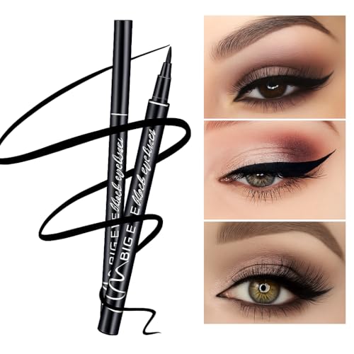 Image of Eyeliner - Waterproof And Long Wearing Bold Felt Tip Pen Glossy | Smudge Proof Eye Makeup | Quick Drying | Black, 1.5Ml | Vegan & Cruelty-Free(Eyeliner Black)
