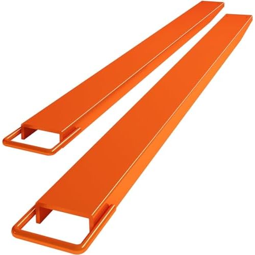 96" Pallet Forklift Extensions, Heavy Duty Fork Extensions 4600 LBS Capacity 4.5" Width for Forklifts, 1 Pair for Forklift Truck,Orange, Orange, 96" x