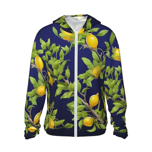 Veste à capuche UPF 50+ manches longues motif citronnier contre les coups de soleil