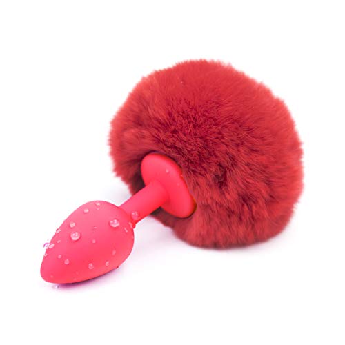 Esprse Rabbit Tail ball Bu-tt Pl'ug Yoga Valentine's Day Gifts Cosplay Red