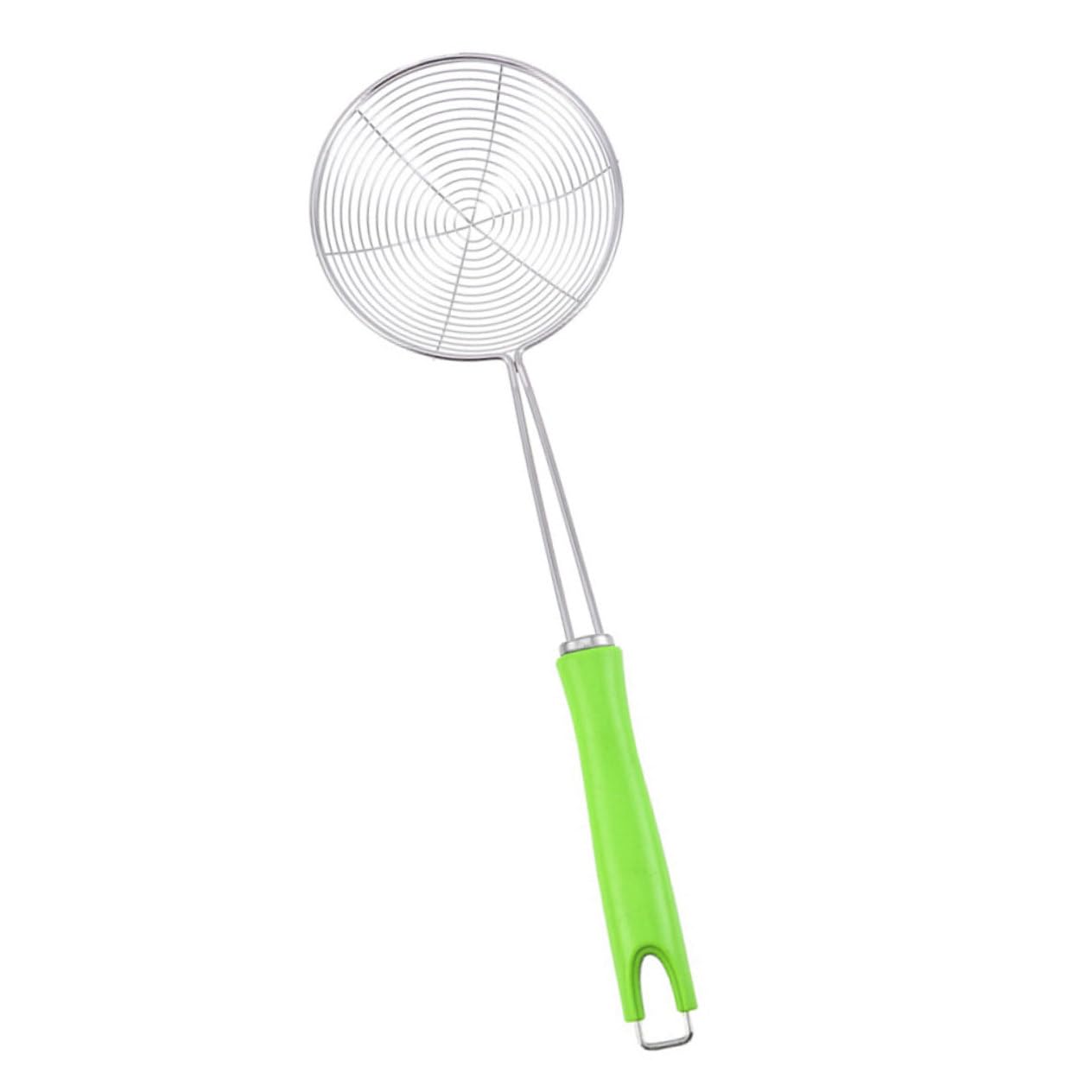 COLLBATH Strainer Spoon Metal Food Colander for Kitchen Design for Easy Filtration Cleanup Lightweight Convenient Hanging for Pasta Fried Foods