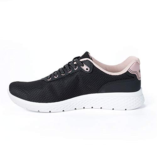 Tênis Kolosh Esportivo Feminino, Preto/Rosa, 39