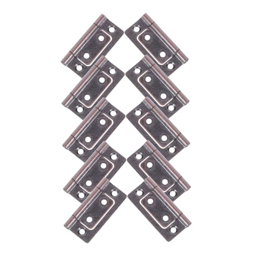 Sewroro 10 Piezas Bisagras de Gabinete Silenciosas Inoxidable Bisagras de Puerta Planas para Muebles de Cocina y Dormitorio Diseño Resistente y Duradero Antiguo