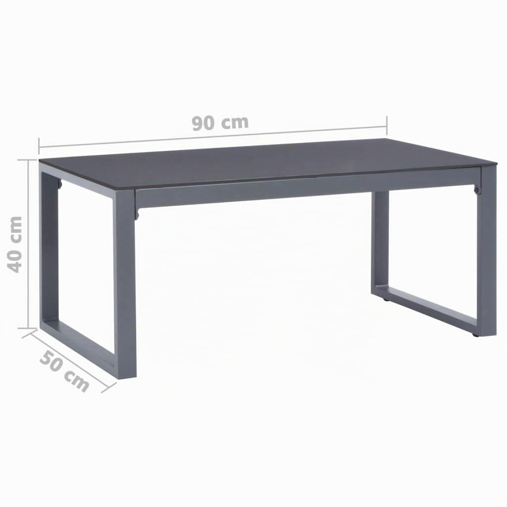 vidaXL Couchtisch Vintage-Stil Beistelltisch Gartentisch Kaffeetisch Teetisch Balkontisch Tisch Wohnzimmertisch Sofatisch 90x50x40cm Aluminium