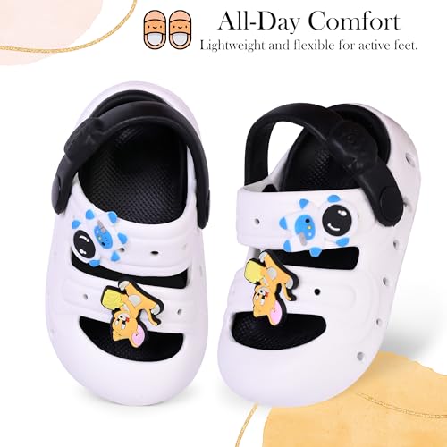 Image of GLJ Kids Comfort Clogs Sandals For Boy And Girl, 1 to 4 Years, Two-Strap Design, Easy To Wear Slip On, Dust and Waterproof, 7101