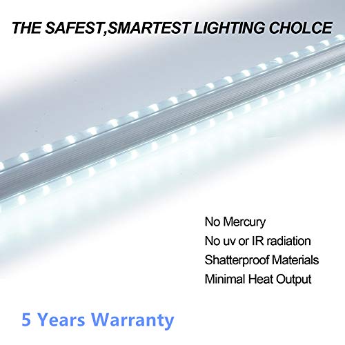 6 Pack T10 6Ft 48W Led Double Sided Tube Light Bulb,Rotatable R17D/Ho Base,6 Foot Outdoor Double Sided Advertisement Sign Lighting,Replace T8 T12 Fluorescent Light,Daylight White 6500K,Striped Cover #TOP4