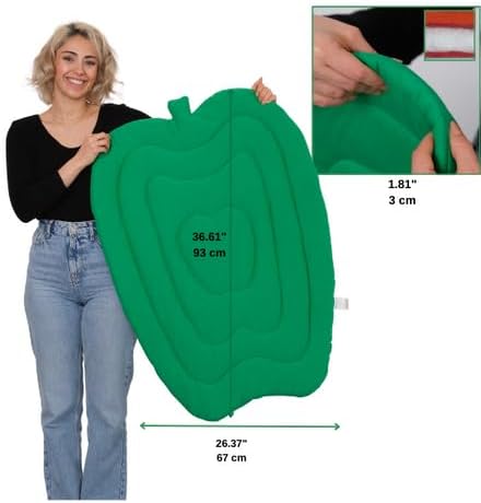 Little Dedi Baby Spielmatte - Baumwollige Wickelunterlage mit Fliessfüllung für Grünäpfelige Babys - leicht, weich und O