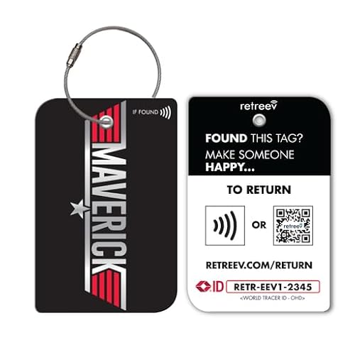 retreev™ Smart Luggage Tag | NFC & QR Code Luggage Tag with Secure Messaging - Maverick