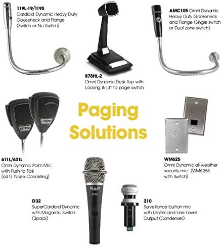 Astatic 119S-19 Heavy-Duty Cardioid Dynamic Microphone with DPDT Push-to-Talk Switch