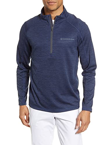 vineyard vines Men s Sankaty Quarter Zip, Blue Depth, Medium