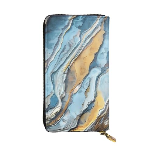 Portefeuille long en cuir au design rock avec compartiments de rangement durables