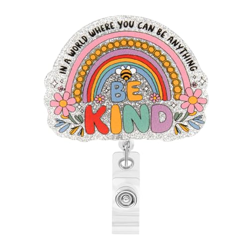 Inspirational Badge Reel Retractable Clip be Kind Bee Cute