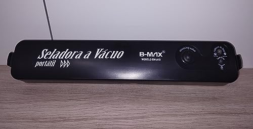 B-MAX Seladora a Vácuo Portátil Preta