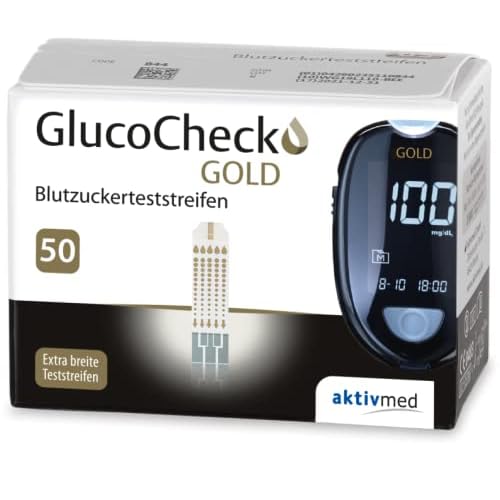 GlucoCheck Gold Blutzuckerteststreifen 50 Stück