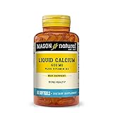 Mason Vitamins Calcium Liquid 1200 Mg with Vitamin D Softgels, 60-Count Bottles (Pack of 3)