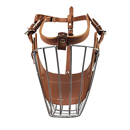 Ailistar Metal Pet Muzzle For Dog Muzzles Wire Basket Muzzles For Dogs Metal Dog Muzzles For Biting Barking Chewing Brown 1# New #TOP3