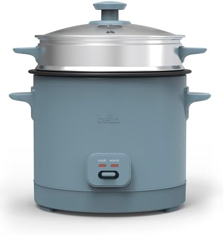 bella Panela de arroz de 16 xícaras com vaporizador, cesta de coz...