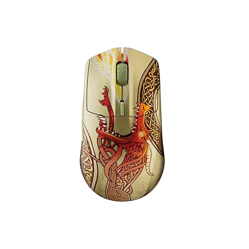 SteelSeries Souris Gaming sans Fil CS2 Dragon Lore Edition - Counter Strike - 2,4 GHz et Bluetooth - Capteur Optique TrueMove Air 18K DPI - Batterie Jusqu’à 200h - Durabilité 80M de clics