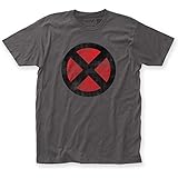 Marvel Comics Men's X-Men Logo T-Shirt - Medium, Charcoal Gray