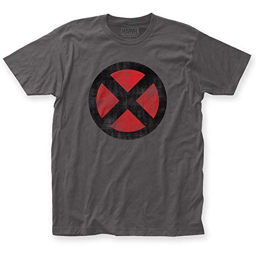 Marvel Comics Men's X-Men Logo T-Shirt - Medium, Charcoal Gray
