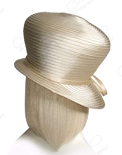 Mr. Song Millinery Bubble Cloche Hat With Rhinestone Knot Bow - Q32 #TOP3