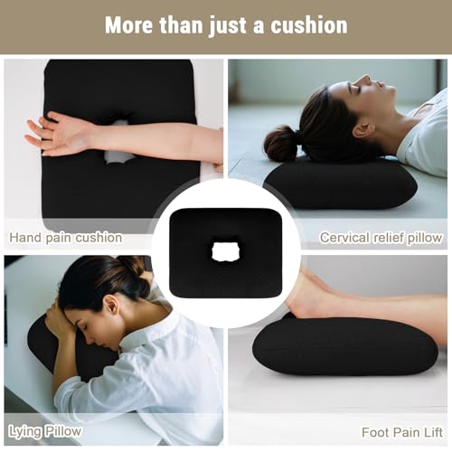Donut Pillow for Bed Sores Tailbone Pain Relief Cushion, Cotton Butt Donut Cushion Breathable for Hemorrhoid, Pregnancy, Prostate and Surgery, Sitting Pressure Relief for Home, Office, Car