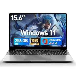 Computadora portátil de 15.6 pulgadas Win 11, 8 GB de RAM 256 GB SSD, portátil con procesador Pentium 6500y (hasta 3.4 GHz), oficina, pantalla de 1080P, teclado retroiluminado, mini-HDMI, USB3.2, BT5.2, WiFi