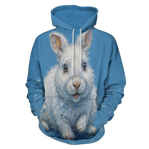 Pull manches longues lapin 3D sweat à capuche pour automne