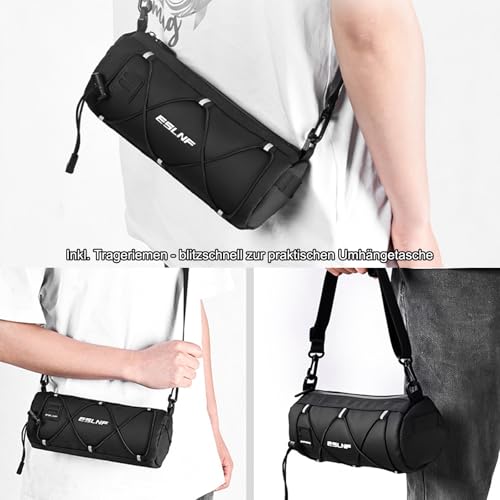 Rarapop Lenkertasche Fahrrad, Fahrradtasche vorne Lenker, Aufbewahrungstasche mit Schultergurt für Mountainbike, Rennrad – Ansicht 6