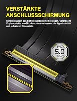 EZDIY-FAB PCIe 5.0 Riser,Gen5 GPU-Verlängerung,Rechtwinklig,30cm,Schwarz – Ansicht 6