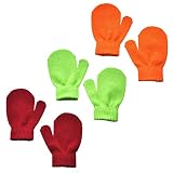 Material: tejido Bebé Caliente Niñas Bebé Manoplas Lindo Guantes Niños Cálido Invierno De 3Pairs Cuidado Del Bebé, g, Talla única