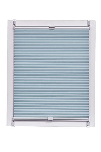 ECD Germany Stores plissés 55 x 150 cm Gris Klemmfix sans perçage