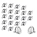 REVEW 20 Packs Round Brass Magnetic Jewelry Clasps for Bracelet Necklace Making Magnet Converter (White K 6)