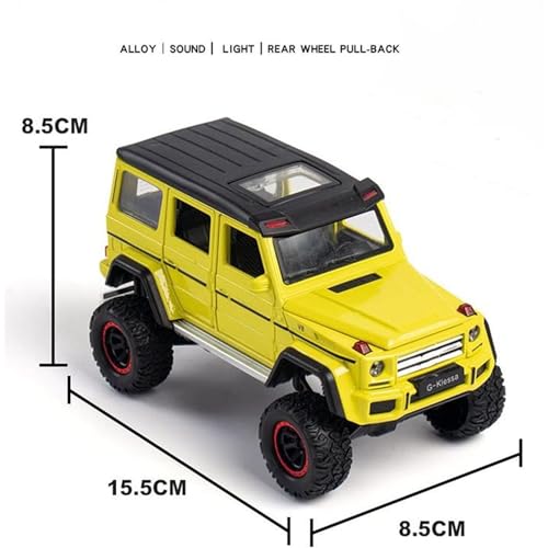 Image of New 1:32 AMG 4X4 Diecast Alloy Metal Pull Back Car with Openable Doors Music Sound and Light Vehicle Toy Car for Kids Boys (Black)