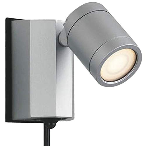 コイズミ照明 アウトドアスポットライト人感センサ付シルバーメタリック AU43208L