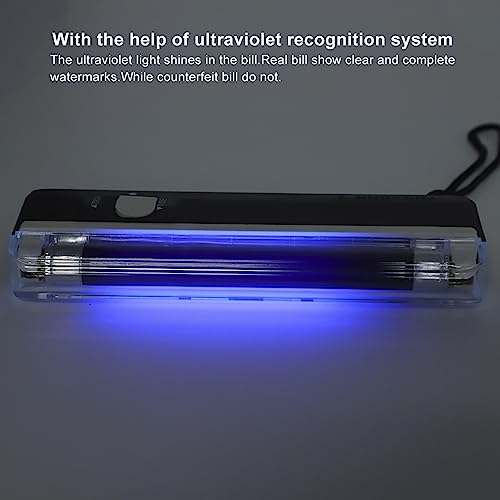 Ejoyous DL-01 Tragbarer UV-Geldscheinprüfer, Ultraviolett Gelddetektor Rechnungsprüfer and leicht mit Ultraviolett-Erkennungssystem und Taschenlampe, für Geschäfte Restaurants Hotels