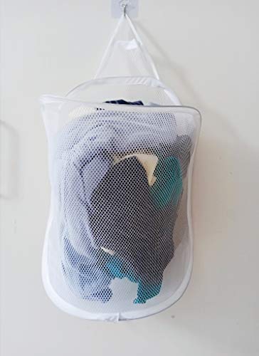 Heng Happy Small Mesh Hanging Laundry Hamper Basket,Over-The-Door Mesh Hamper, Wall Dirty Clothes Basket #TOP3