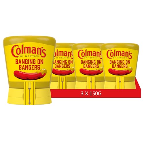Colman's Original English mustard in soft bottle, superfine and vegan English mustard (3 piece (3 x 150 g))