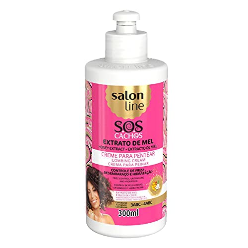 Salon Line Sos Creme Pentear Mel Cachos Intensos 300ml