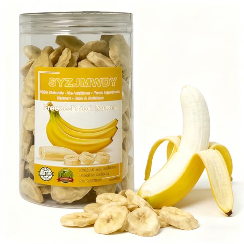 Premium Freeze-Dried Banana Slices 6oz (170g) - 100%, No Sugar