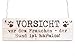 Produktbild Interluxe Shabby Vintage Schild Dekoschild Türschild Vorsicht VOR DEM Frauchen DER Hund IST HARMLOS