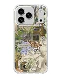 Eurdosmk Butterfly Aesthetic Vinatge Phone Case Compatible with iPhone 17 Pro, Cottagecore Nature Fairy Phone Cover for iPhone 17 Pro
